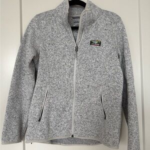 L.L. Bean Heathered Gray Zip-Up Jacket